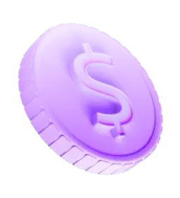 Decorative Pink Coin Top Right